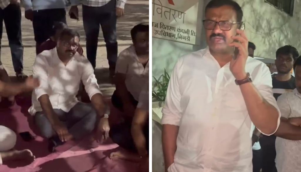 PCMC Corporators Sleep Overnight at MSEDCL Office to Protest Power Cut in Nigdi
