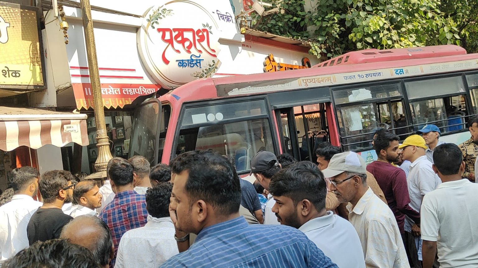 Pune: PMPML Bus Loses Control, Rams Into Shop at Appa Balwant Chowk; No ...