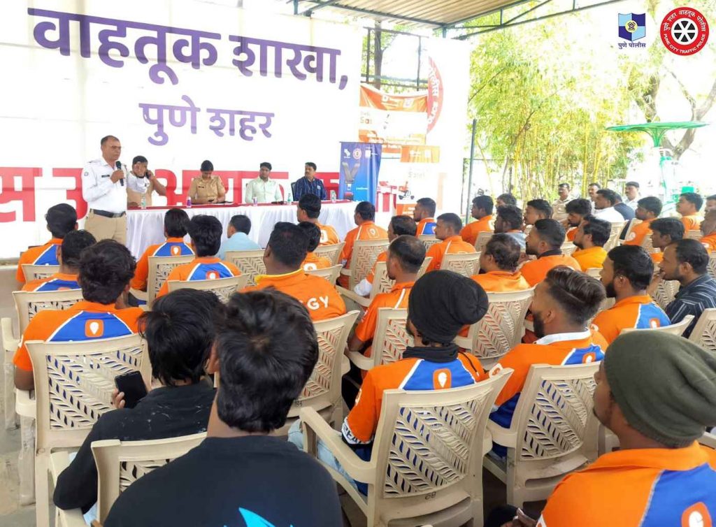 Traffic Police Hold Session for Swiggy Delivery Partners in Yerwada