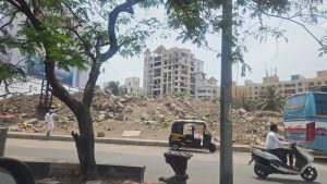 Wanowrie Residents Raise Alarm Over Construction Debris Piles Near Samvidhan Chowk