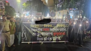 Candle march for Nasrapur victim