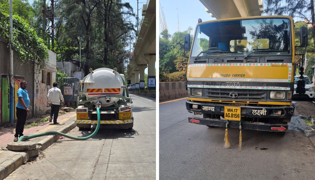 Private Sewage Tankers Accused of Dumping Sludge in Kalyani Nagar