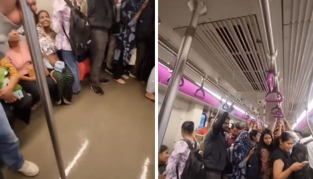 Pune Metro Coach Leaking Due to Rain