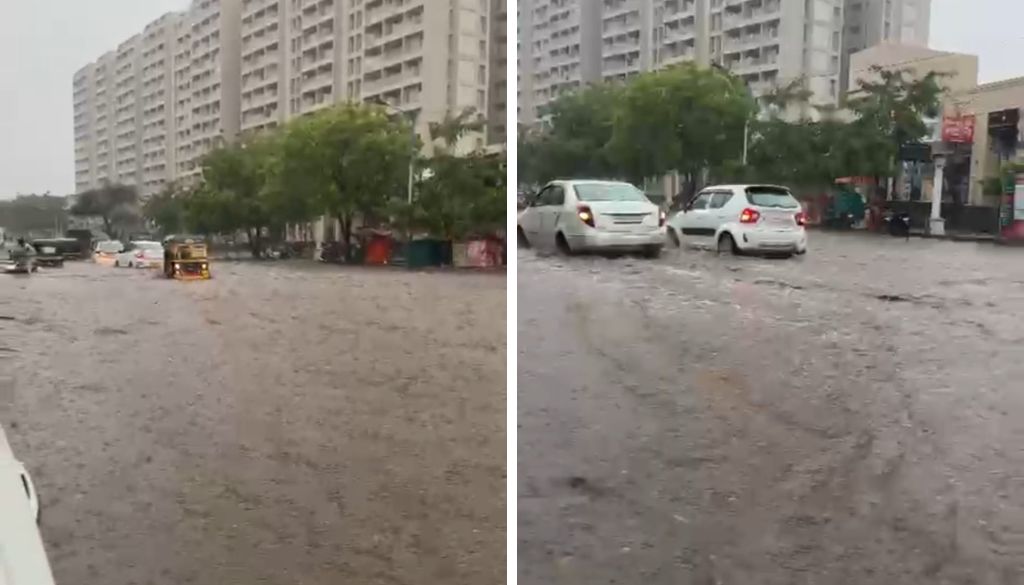 Severe Waterlogging Near Wadkar Mala on Mohammadwadi Road