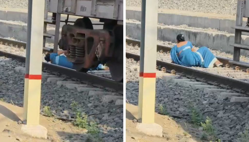 Woman Lies on Railway Track to Escape Goods Train at Patas Station