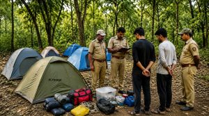 Camping in reserve forest in Pune case registered