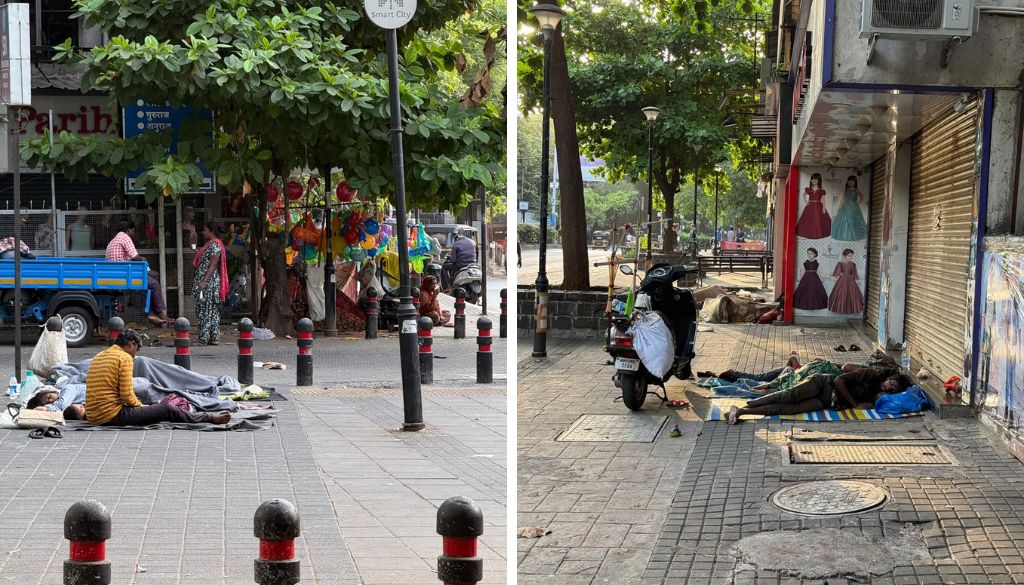 Encroached Footpaths Force Pedestrians Onto Roads at Aundh's Parihar Chowk
