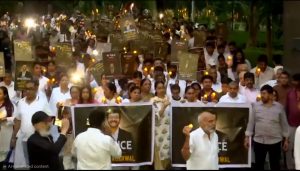 Hundreds Join Candlelight March at Pune's Lodha Belmondo Township