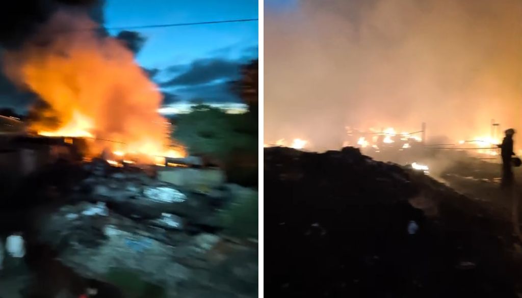 Massive Blaze Guts Illegal Scrap Warehouses in Kudalwadi
