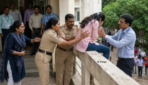 NEET Candidate Caught with Phone Attempts to Jump from Railing at Pune Centre