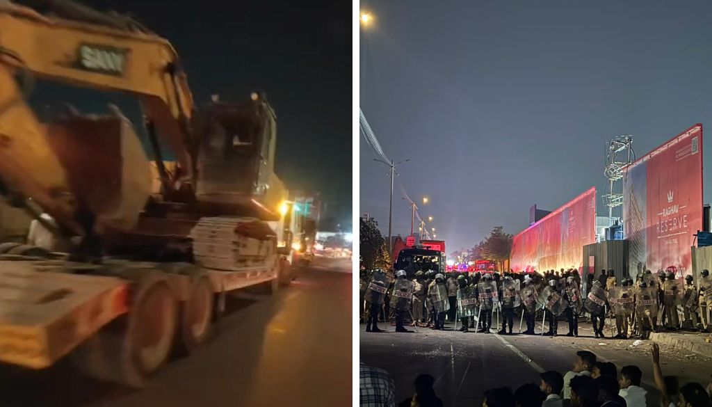 PCMC's Midnight Demolition Drive Targetting llegal Religious Structures in Kudalwadi Triggers Tension