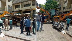 PMC Demolishes Illegal Sheds Along Road Leading to NIBM Annexe Following Residents