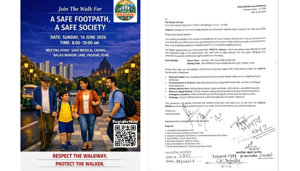 Pashan Citizens Launch Campaign for Safe Footpaths