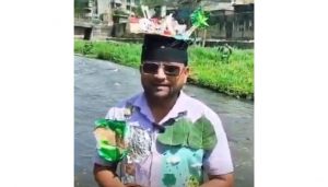 Pune Activist's Costume Sends Strong Environmental Message