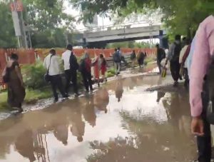 Pune Rains Worsen Hadapsar Railway Station Road
