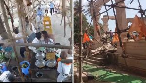 Several Injured as Under-Construction Temple Roof Collapses in Parbhani