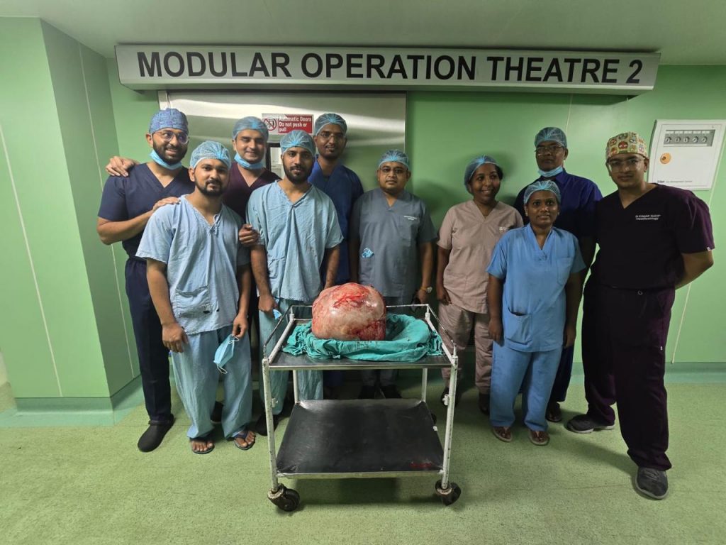 YCM Hospital Performs Five-Hour Surgery to Remove 20.1-kg Malignant Tumour