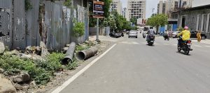 Missing footpath in Mohammadwadi Pune