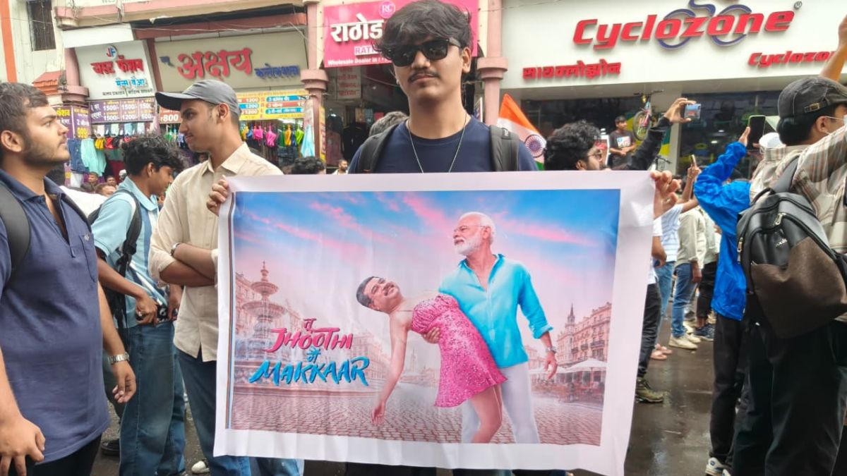 A protester during the CJP rally in Pune on Friday.