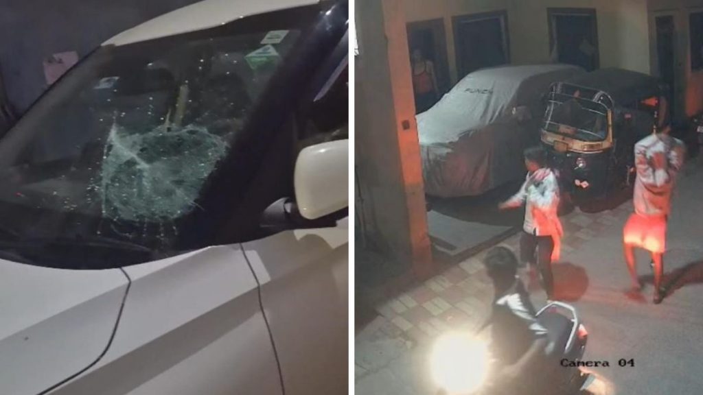 Armed Youths Vandalise Vehicles in Keshav Nagar, Mundhwa; CCTV Footage Surfaces