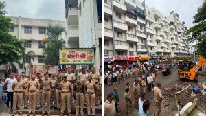 Bharati Vidyapeeth Police Demolish Illegal Hotel Linked to Wanted Accused at Sinhgad Campus