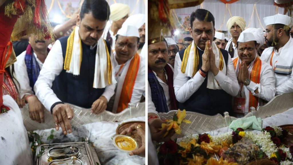 CM Devendra Fadnavis Offers Prayers at Sant Dnyaneshwar Maharaj Palkhi