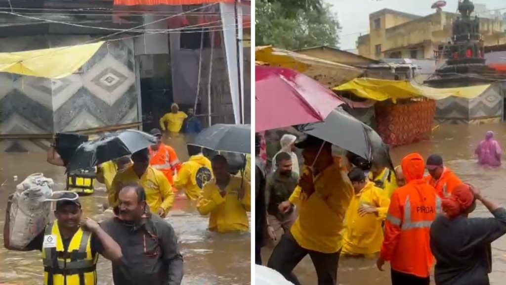 Floodwaters Reach First Floor of Alandi Bhakta Niwas
