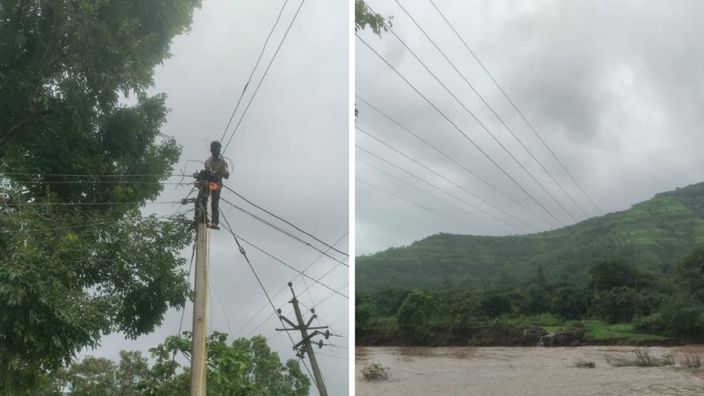 MSEDCL Staff Wade Into River to Restore Electricity in Junnar