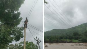 MSEDCL Staff Wade Into River to Restore Electricity in Junnar