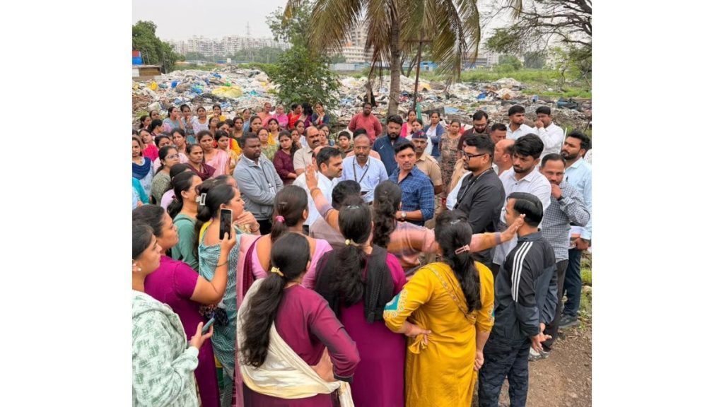 Mayor Ravi Landge Orders Permanent Fix for Kudalwadi's Vishnu Greens Society Garbage
