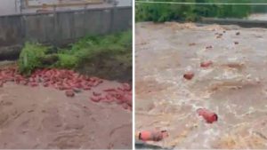 Nearly 3,000 LPG Cylinders Washed Into Patalganga River After HPCL Plant Breach