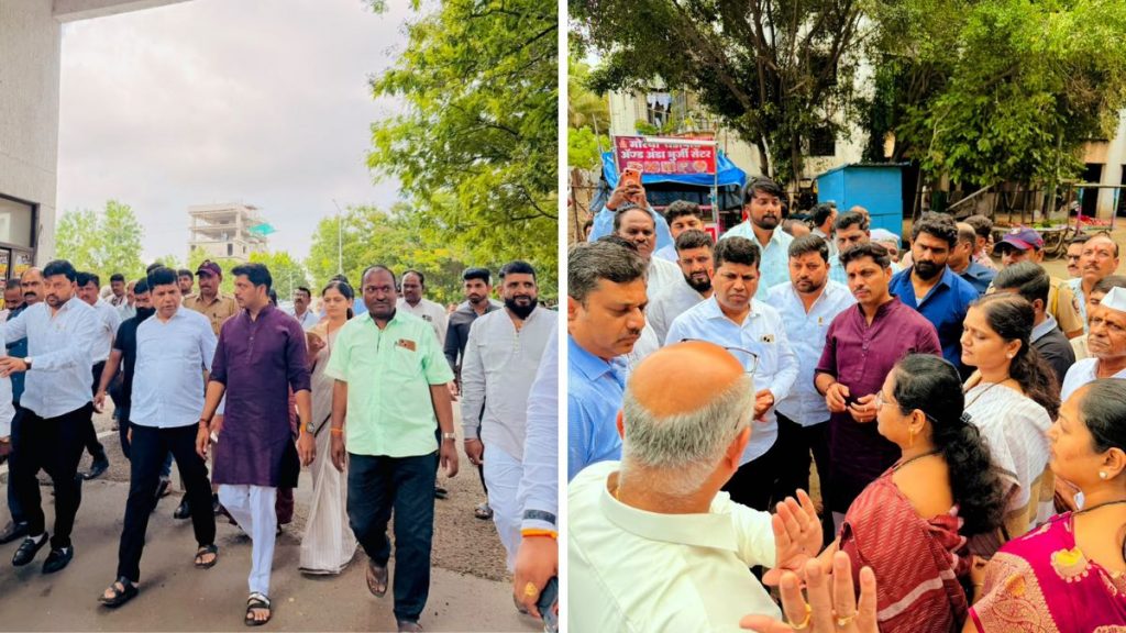PCMC Mayor Inspects Flood-Hit Chikhali Gharkul