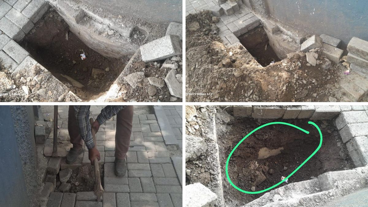 PMC Begins Excavation to Trace Sewage Leak Near Star Villa Society in Ganeshwadi