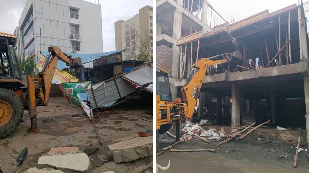 PMC Demolishes 1.54 Lakh Sq Ft of Illegal Constructions Across Seven Areas, Seizes 27,000 Metal Sheets