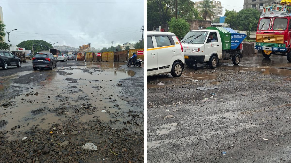 Pune Roads Crumble After Heavy Rains as Bitumen Shortage Delays Pothole Repairs