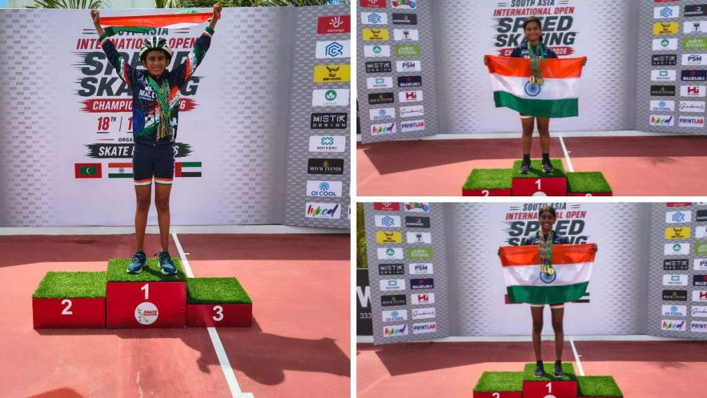Pune Skaters Win 9 Medals for India at International Inline Speed Skating Championship in Maldives
