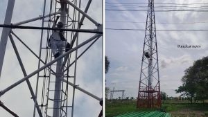 Station Master Climbs Kavach Tower at Hotgi Station Alleging Harassment