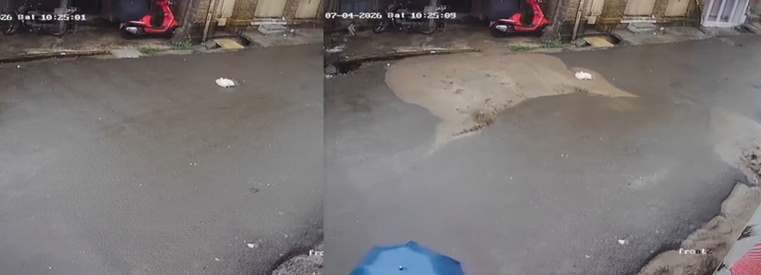 Talegaon road water pipeline burst