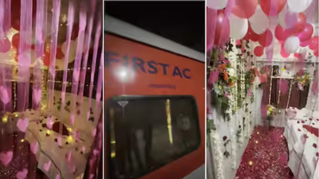 Ticket Checker Suspended After Unauthorised 'Honeymoon' Decoration of First AC Coupe on Nandigram Express