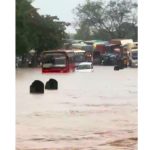 Waterlogging Near Surya Electronics Disrupts Traffic on Pune-Nashik Highway; Chakan-Bound Vehicles Stopped