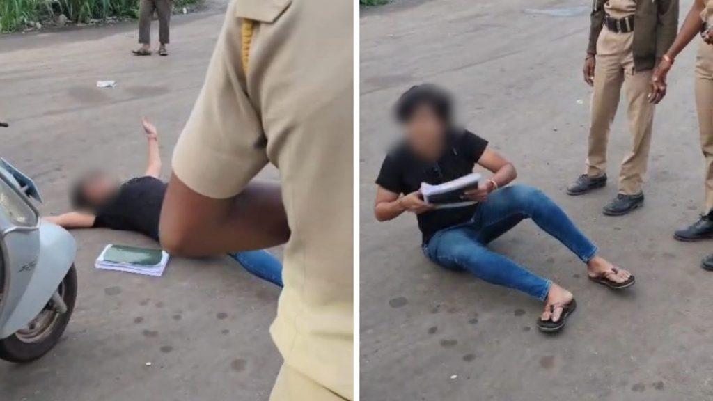 Woman Drives Through Police Barricades on Palkhi Route