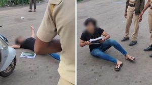Woman Drives Through Police Barricades on Palkhi Route