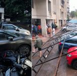 Pune: Compound Wall Collapses Onto Parking Shed in Jambhulwadi Society After Heavy Rain, Seven Cars and Seven Two Wheelers Damaged