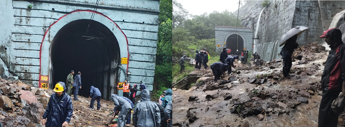 landslide train affected