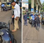 10-15 Vehicles Skid After Mud and Oil Spill on Road Near RTO Chowk in Pune; Fire Brigade Begins Cleanup