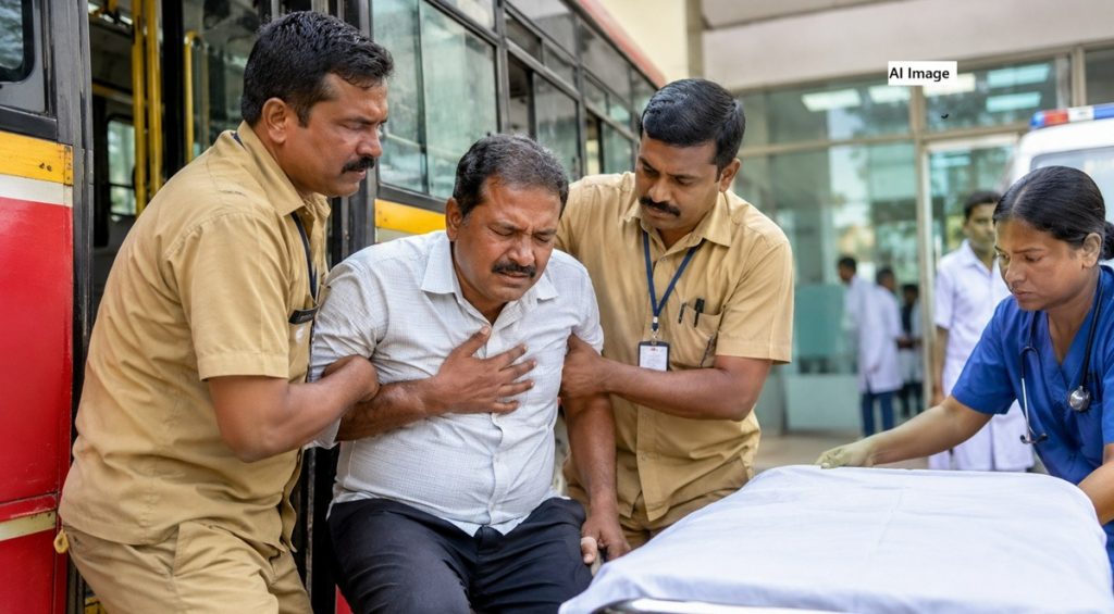 55-Year-Old Passenger Suffers Chest Pain on PMPML Bus