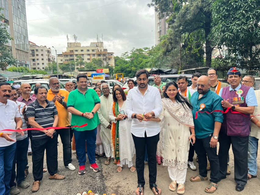 Aishwarya and Surendra Pathare open missing road in Viman Nagar