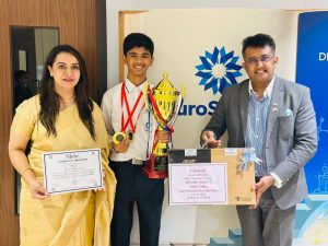 EuroSchool Kharadi Principal Afreen Shaikh with Arjun Gupta