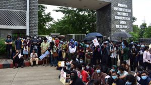 IISER Pune Students Stage Protest at Baner Gate Over Mental Health