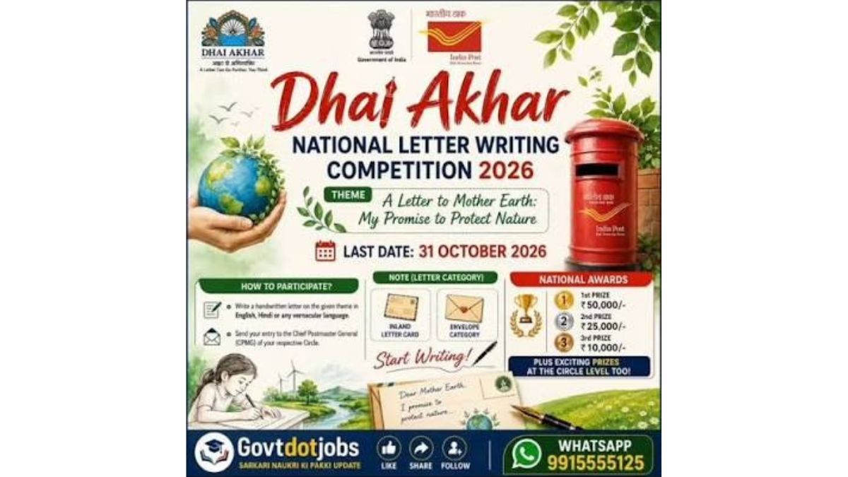 India Post Dhai Akhar Letter Writing Competition 2026